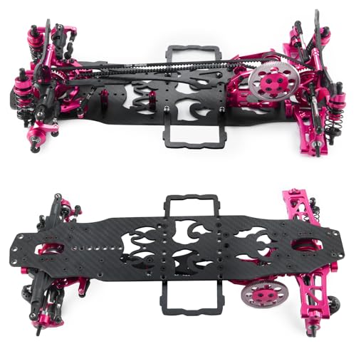 1/10 Alloy & Carbon AWD 4WD Drift Racing Car Frame Body Kit | For Sakura D4, RC Road Drift Car, Upgrade Parts