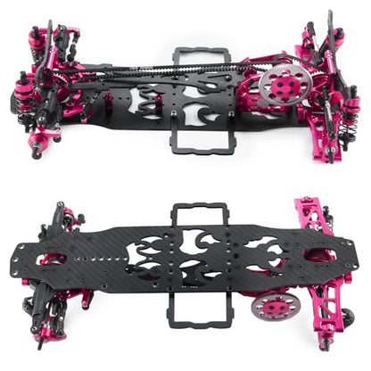 1/10 Alloy & Carbon AWD 4WD Drift Racing Car Frame Body Kit | For Sakura D4, RC Road Drift Car, Upgrade Parts