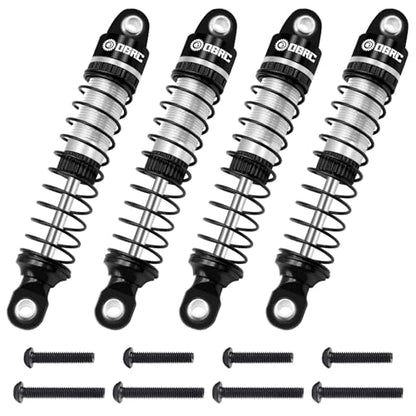 OGRC 60mm Long Travel RC Shock Absorber Oil Damper for TRX4M 1/18 RC Car | Oil-filled, Aluminum, for Traxxas TRX4M Upgrade Parts, Silver - color: Black Silver