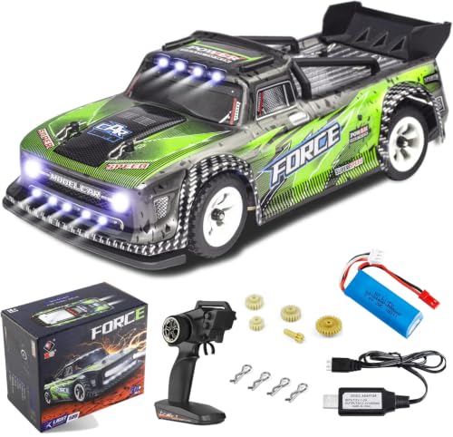 Wltoys 284131 RC Cars 1/28 Mini Drift RC Car with 1pcs Battery | 30km/h with 500mAh battery, 130 motor, 2.4G remote & LED lights, adult hobby gift - color: Wltoys 284131