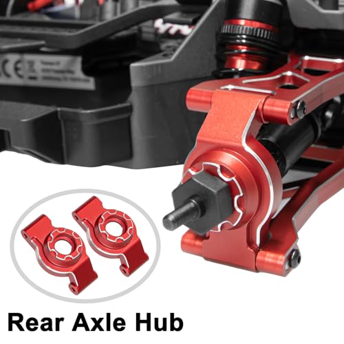 Aluminum 1/16 Suspension Arms Front Rear and Upper Lower Suspension Arms | for Traxxas 1/16 Mini Slash 4X4 BL-2s 108164-1 RC Truck Upgrade, Red - color: Red