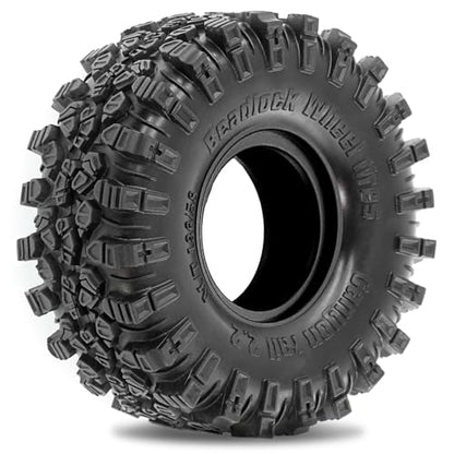 REDSPIDER • Rubber 2.2'' Crawler Tires 2.2'' All Terrain Tires for 2.2'' Beadlock Wheels 1/10 1/8 Scale Rock Crawler Car Axial SCX10 90047 D90 TF2 Tamiya CC01 TRX4 TRX6 Redcat Racing TC8 Marksman