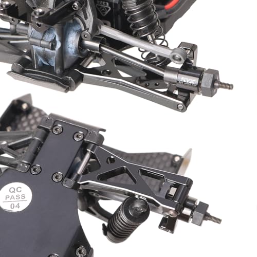 KYX Racing Aluminum Front Rear Suspension Arm Set Upgrades Parts Accessories for 1/24 RC Crawler Car LOSI Micro-B Buggy