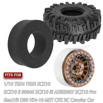 RC 1.9 Beadlock Wheels and Tires for 1/10 TRX4 TRX6 SCX10 SCX10 II 90046 SCX10 III AXI03007 SCX10 Pro Gen7/8 D90 VS4-10 MST CFX RC Crawler Car,4PCS Beadlock Rims 1.9 Wheel Tires,Brown - color: Brown - (1.9 Beadlock Wheels)