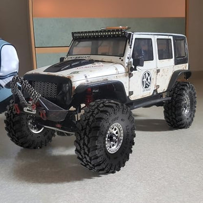 REDSPIDER 2.2'' Crawler Tires 1/10 RC Rubber Climbing Tires(4PCS) For 1:10 Scale Rock Crawler Car Axial SCX10 90047 D90 TF2 Tamiya CC01 Traxxas TRX4 2.2in Beadlock Rims (Tires)