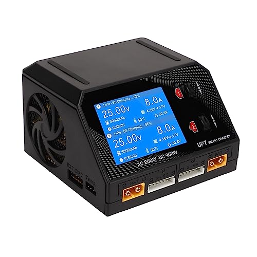 Drone Lithium Battery Charger 2 Channel Smart Black 200W 10A for RC Quadcopter and Drone Enthusiasts