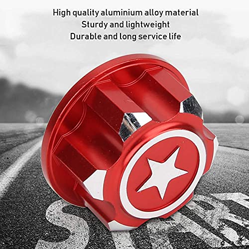 Vbest life Aluminium Alloy Hex Wheel Mount Nuts, 4pcs Metal 17mm Hex Wheel Nut RC Spare Part Replacement for RC Car - color: Red