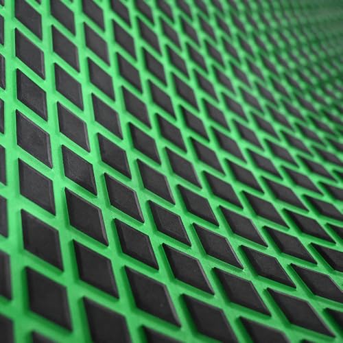 98.4"X43.31" Boat Flooring Self-Adhesive EVA Foam Boat Decking Marine Yacht RV Pool Non-Skid - color: Black and green