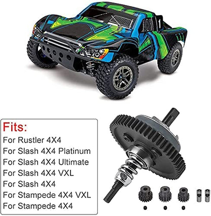 OGRC Steel Slipper Clutch for 1/10 Traxxas Slash Stampede Rustle 4X4 | Metal Differential Gear Slipper Clutch Set with 32P 15T 17T 19T Pinions Gears for Traxxas RC Truck #6878