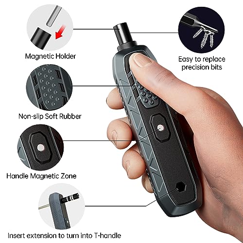 JAKEMY 180 in 1 Precision Screwdriver Set, Computer Screwdriver Kit, Professional Magnetic Repair Tool Kit with Home Drill Bits for Most Laptop, Phone, Xbox, MacBook, Game Console, Modding, DIY - color: Fo168 Manual Screwdriver Set