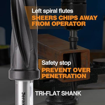 3/8", 1/2", 5/8", 3/4” M2 Chucking Reamer to Enlarge - size: M35 Set (4PCS)