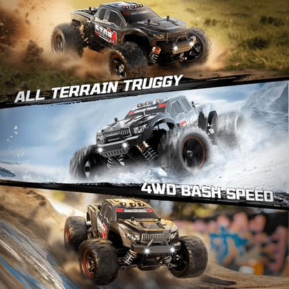 RC Cars 1:18 Brushless RC Car for Adults & Boys, All-Metal Drivetrain Off-Road RC Racing Truck 52 km/h, Fast Remote Control Car for Adults with 2 Batteries with Wearing Parts kit