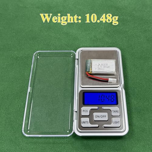 HAWK'S WORK 2 Pcs 3.7V Lipo Battery, 400 mAh Rechargeable Lithium Polymer Battery for RC Plane Helicopter Drone All Models & Toys (MX2.0 Connector) - size: 400mAh-MX2.0