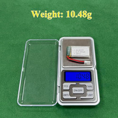 HAWK'S WORK 2 Pcs 3.7V Lipo Battery, 400 mAh Rechargeable Lithium Polymer Battery for RC Plane Helicopter Drone All Models & Toys (MX2.0 Connector) - size: 400mAh-MX2.0