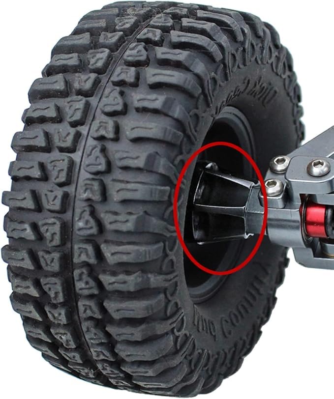 DJX 4pcs 12mm Aluminum Wheel Hex Hub Adapter Accessories Wheel Extension for 1/10 RC Crawler 1.9inch or 2.2inch Wheel Rim TRX4 Axial SCX10 D901(Black 12mm) - size: 12mm