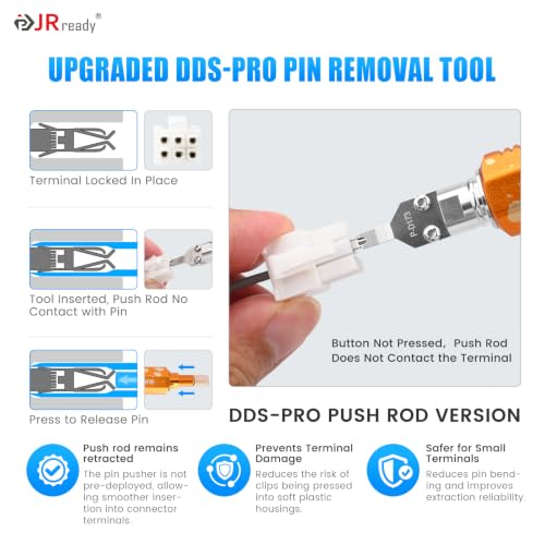 JRready Molex Mini-Fit Jr Pin Connector Kit Dual Row 4.2mm Pitch 2-8Pin Housing Plug with Molex Pin Extractor ACTCRH6A02 - size: 2-4-6-8 Pin with Pin Removal Tool