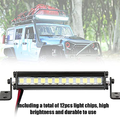 1/10-4 Scx10 4WD RC Crawler Car Mini Roof Light Bar 12 LED Black Kit