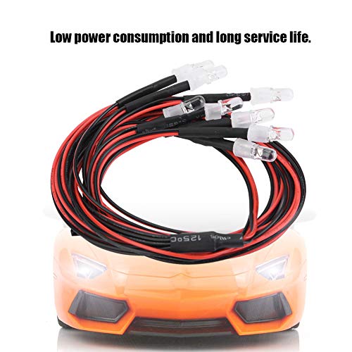 5mm Headlights and Taillights , 8Pcs RC LED Light Kit Accessories , LED Lights RC Model Drift Car Accessory , RC LED Light Kit Accessories RC Light 5mm Headlights and Taillights RC Car LED Light RC A