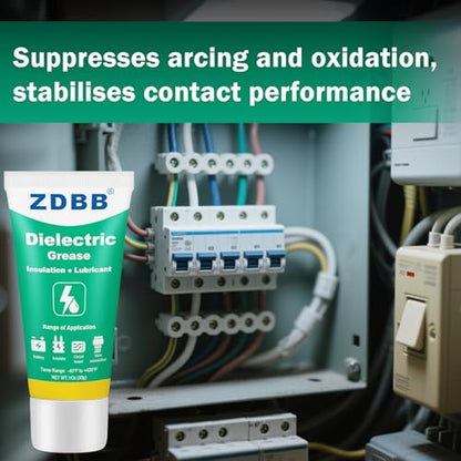 ZDBB Silicone Dielectric Grease for Electrical Connectors, Die Electrical Contact Grease Spark Plug, Battery Terminal, Marine Automotive Waterproof Insulation Protection with Brush 1oz (2pcs) - size: 2 Pack(1 OZ)