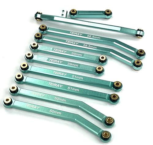 SCX24 Links Upgrades High Clearance RC Crawler Car Steering Rod Tie for AXIAL 1/24 SCX24 AXI00001 C10 AXI00002 Wrangler JLU AXI00006 Bronco (Apple Green) - color: Apple Green