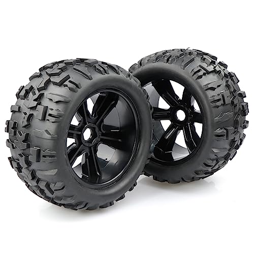 Aimrock 17mm Hex Wheels and Tires RC Truck Tire and Rims w/Foam Inserts for 1/8 Kraton 1/10 Maxx E-Revo, 4PCS