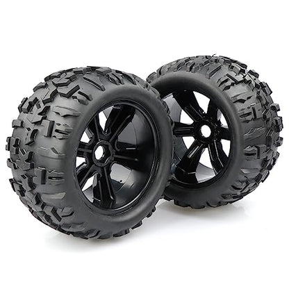 Aimrock 17mm Hex Wheels and Tires RC Truck Tire and Rims w/Foam Inserts for 1/8 Kraton 1/10 Maxx E-Revo, 4PCS