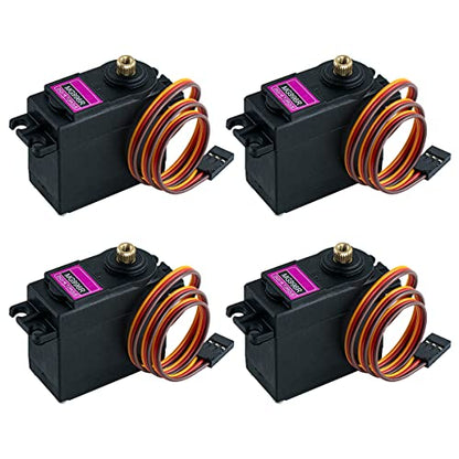 Hosyond 4Pack MG996R 55g Digital RC Servo Motors High Torque Metal Gear Servo for RC Car Robot Boat Helicopter - size: MG996R x 4