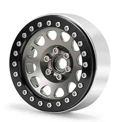 4PCS Aluminum 2.2" Beadlock Wheels Rims for 1/10 RC Rock Crawler Car Axial Wraith SCX10 SCX10-II TRX4