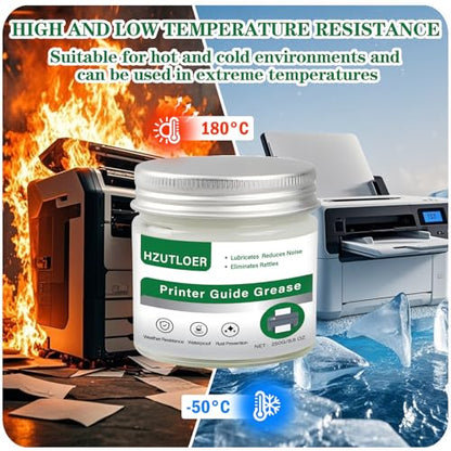 250g White Lubricating Grease,Noise Reduction,Rustproof & Long-Lasting for Printer,3D Printer,Automotive,Plastic Gear Parts,Door Window Track