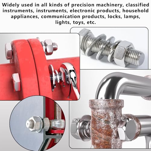 100PCS 304 Stainless Steel Fender Washer Assortment Kit, Washers for Bolts, 15 Metric Sizes Fender Washers for Screws -M3, M4, M5, M6, M8, M10, M12 for Home & Industrial Usage - size: M3-M12 (100PCS), style: Fender Washer
