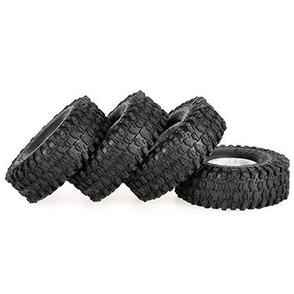 Goolsky 4Pcs AUSTAR AX-5020C 1.9 Inch 120mm Tires with Hub for 1/10 Traxxas Redcat SCX10 AXIAL RC4WD TF2 Rock Crawler