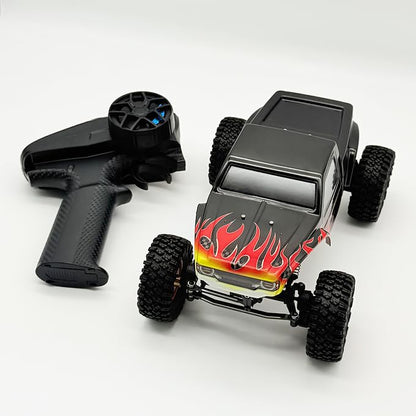 furitek Terra COMP – 1/18 RTR Crawler - Remote Control Car, RC Rock Crawler 1/18 Scale w Carbon Fiber Chassis n 2-in-1 Outrunner Brushless System for Adults, RC Hobbyists (Black Flame (w Digiboard)) - color: Black Flame (W Digiboard)