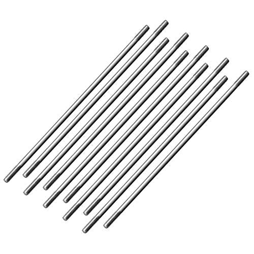 uxcell M3x120mm Pushrod Connector Stainless Steel Rod Linkage,for RC Boat,Car,Airplane,Helicopter,10pcs - size: M3x120mm