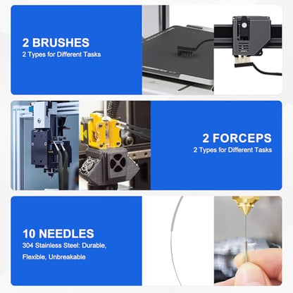 3D Printer Tools Kit - 58PCS 3D Printer Accessories 3D Printing Tool Kit with Nozzle Cleaning Kit, Deburring Tool, Scraper, Files, Carving Knife, Tweezers – 3D Print Tools for FDM/SLA/Bambu lab - style: 58pcs 3D Printing Tool Kit with Deburring Tool