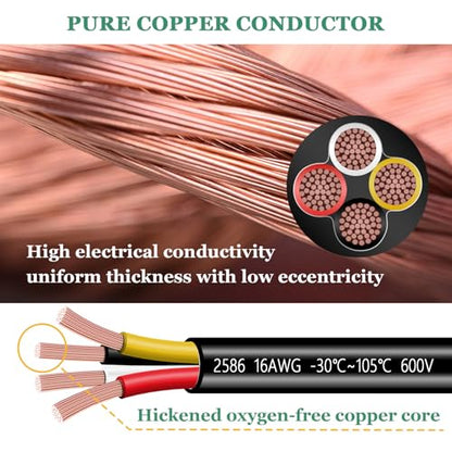 16 Gauge Wire 4 Conductor,16 AWG Electrical Wire Stranded PVC Cord Oxygen-Free Copper Cable,26FT 4 Core Pure Copper Flexible Cable Wire for LED Lamp Lighting Strips Automotive (16AWG-4C, 26FT)… - size: 26FT, style: 16AWG-4C