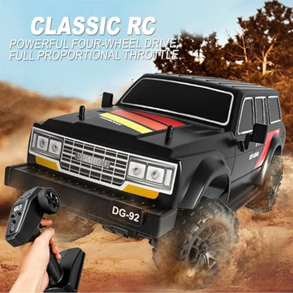 A ALPHA 1/12 Full Proportional Remote Control 4×4 Off Road Truck, Fast RC Car & Monster Truck Toys, High-Speed Model Car, 7.4V Rechargeable Battery All Terrain 4X4 RC Trucks for Adults & Boys Age 14+