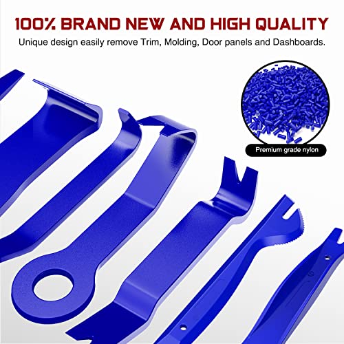 Nilight 238Pcs Trim Removal Tool, Auto Push Pin Bumper Retainer Clip Set | Fastener Terminal Remover Tool Adhesive Cable Clips Kit Car Panel Radio Removal Auto Clip Pliers - color: 238 Clips+ Remover Tools Blue