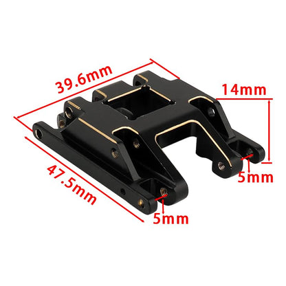 Carbon Fiber Chassis Kit Frame Girder with Brass Skid Plate for 1/18 RC Crawler TRX4M Bronco LCG Upgrade Part (with Skid Plate)
