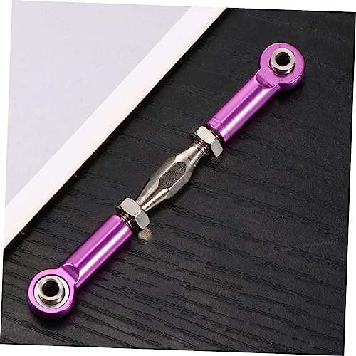 Toddmomy 6pcs Aluminum Turnbuckle Rod Linkage for Rc Cars Rc Car Parts Aluminum Rods for Upgrades Crawler Accessories - color: Purple