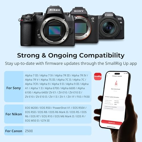 SMALLRIG Camera Remote Control Wireless Shutter Commander for Sony for Canon for Nikon Camera, fits for A7 IV, A7R III, A7S III, A6700, FX3, A7CR, A7C II, ZV-E10, R5, R6, R7, R8-5207 - style: Camera Remote Control
