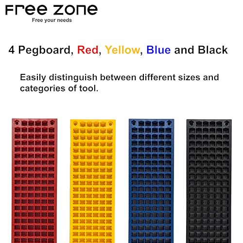 Free Zone 4 PCS Bit Organizer Set, 158-Hole 1/4" Hex Bit Toolbox Storage | Drive bit adapter & 1/2", 3/8", 1/4" socket holder compatible; anti-drop design; tools not included - color: 4 Color