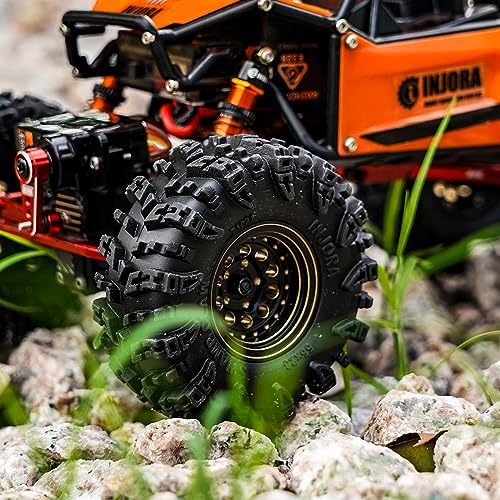INJORA 1.0 Swamp Claw Mud Terrain Tires for 1/18 1/24 RC Crawler, 56 * 23mm