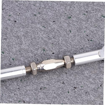 Vaguelly 6pcs Rc Car Rod Linkage Aluminum Turnbuckles for Scale Vehicles Easy to Install Adjust - color: Silver