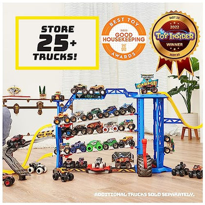 Monster Jam Garage Playset and Storage with Exclusive Grave Digger Monster Truck, Lights & Sounds, Kids Toys for Boys and Girls Ages 4 and Up - style: Garage Playset