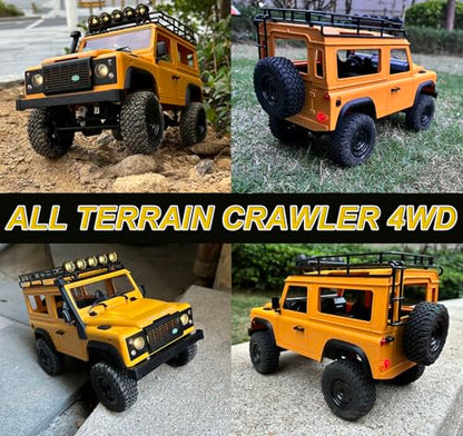HLSFWDRIVE MN98 RC Crawler Remote Control Truck Off Road Land Rover RTR | 1/12 Scale RC Rock Crawler 4x4 All Terrain 280 Motor Proportional Control Upgraded Chassis Hobby Toy Adult