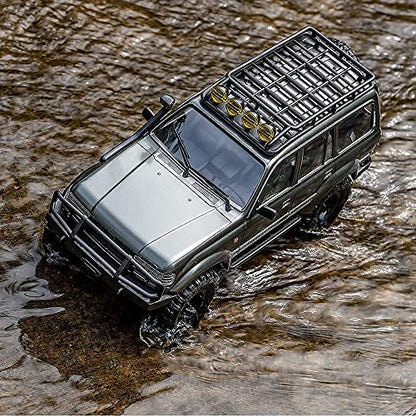 Fms FCX18S 1/18 Land Cruiser LC80 S RC Rock Crawler Scale Katana Toyota RC Car 2.4Ghz 4WD Off-Road Waterproof RC Trucks Vehicle RTR All Terrains Hobby Grade Climbing Car for Boys Adults