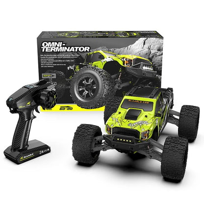Helidirect Rlaarlo Carbon Fiber Mini 1/10 Scale Brushless Monster Truck 4WD Electric Off Road Monster Trucks RTR - Remote Control Car, RC Monster Truck 1/10 Scale (Green - RZ001G-A)