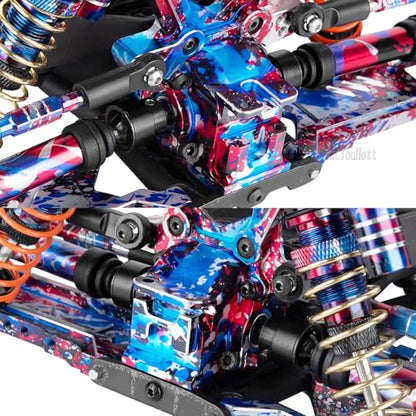 RC Aluminum Transmission Gearbox Case & 37T Diff Gear Upgrades Part for 1/10 Slash/Rustler/Stampede/Jato 4X4 4WD VXL/XO-1,Replace #6880#6881,Colorful - color: Colorful-(rc Upgrades Part）