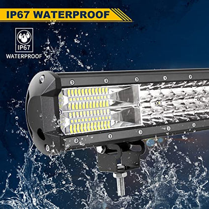 Willpower 34 Inch 468W Led Light Bar Spot Flood Combo Beam 12V 24V Fog Work Lamps Driving Offroad Lights for 4x4 Truck Tractor Boat Car ATV UTV SUV - size: 34'' - 468W - Combo