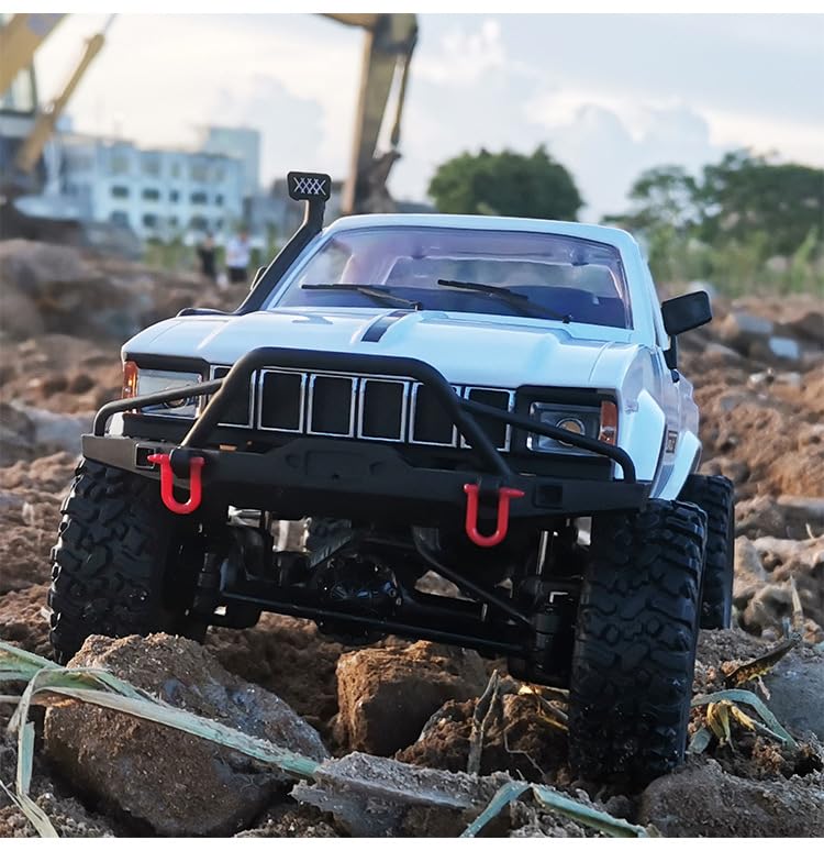 RC Crawler 1/16 4x4 Remote Control Offroad Pickup Truck for Adults - color: White